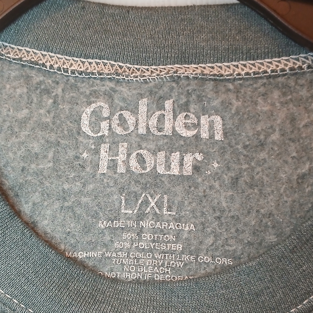 Urban Outfitters Golden Hour Sweatshirt Men's Size L/XL Olive - Picture 3 of 6